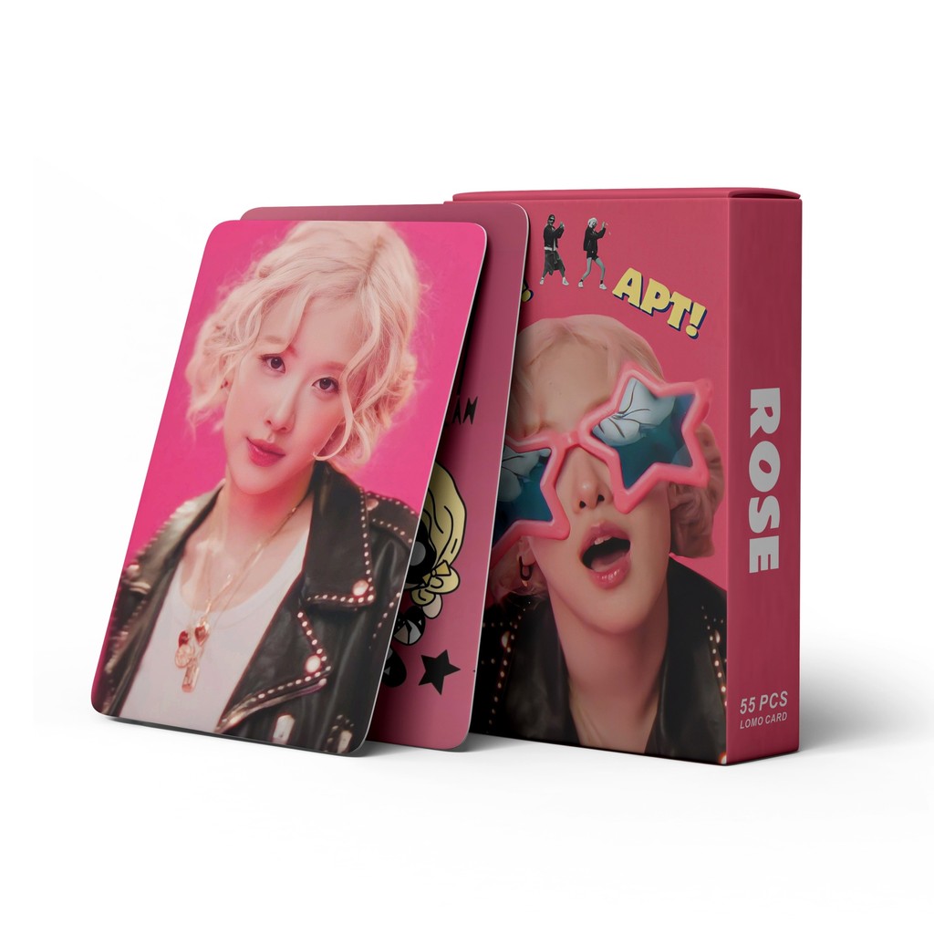 

55 pcs in stock Rosé APT Rose Fan Collection Card Photo card postcard lomo card