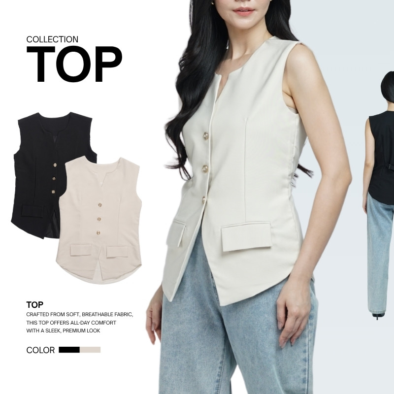 【VB】Rompi ramping tanpa lengan Jaket rompi wanita