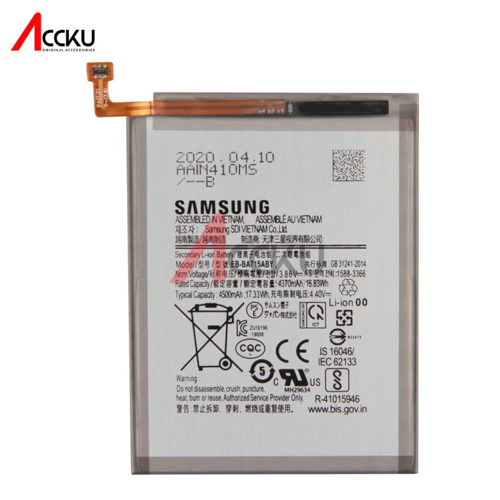 Terbaru Baterai 	Samsung Galaxy A71-EB-BA715ABY Battery Samsung Galaxy A71 / EB-BA715ABY	A71 99%