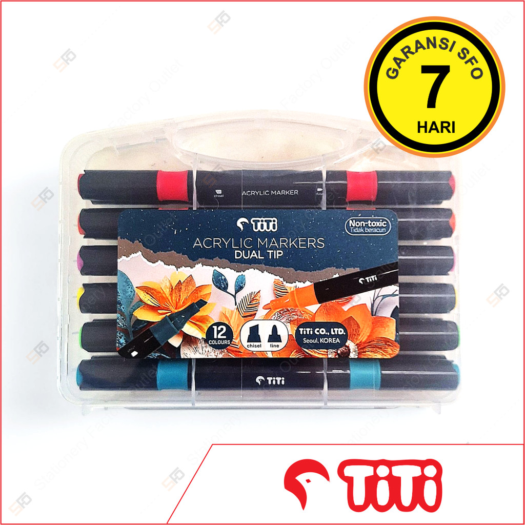 

Spidol Akrilik Titi isi 12 - Acrylic Marker Multifungsi