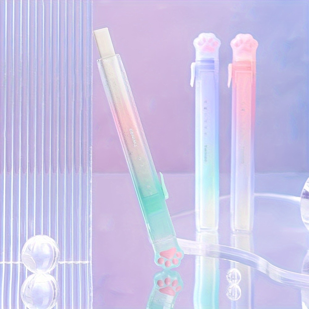 

TWINGO Push Pull Rubber Eraser - Kawaii Cat Paw Design, Cute Eraser for Kids, Students, and School Supplies, Gift Stationery