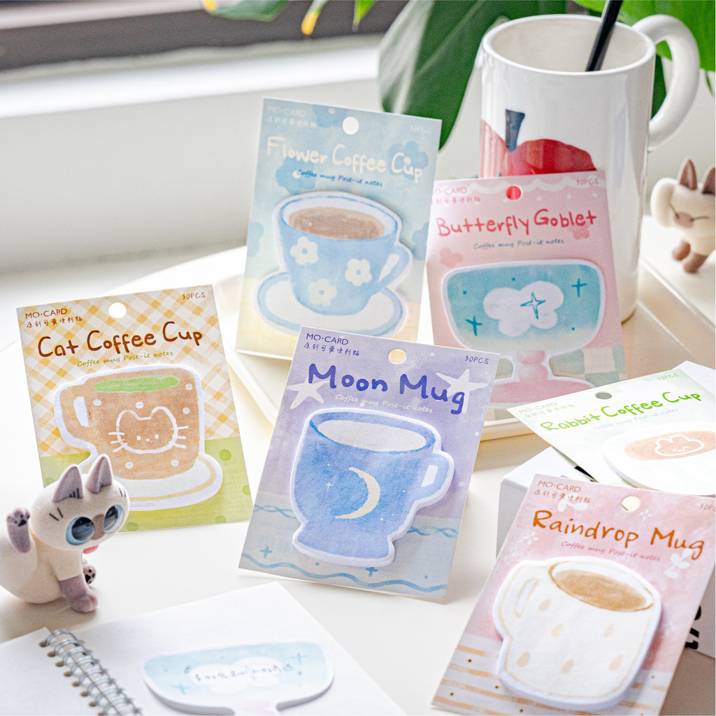 

30pcs Kawaii Cup Collector Series Memo Pad Material Paper Life Memo Paper DIY Handmade Scrap Book Background Decorative Paper