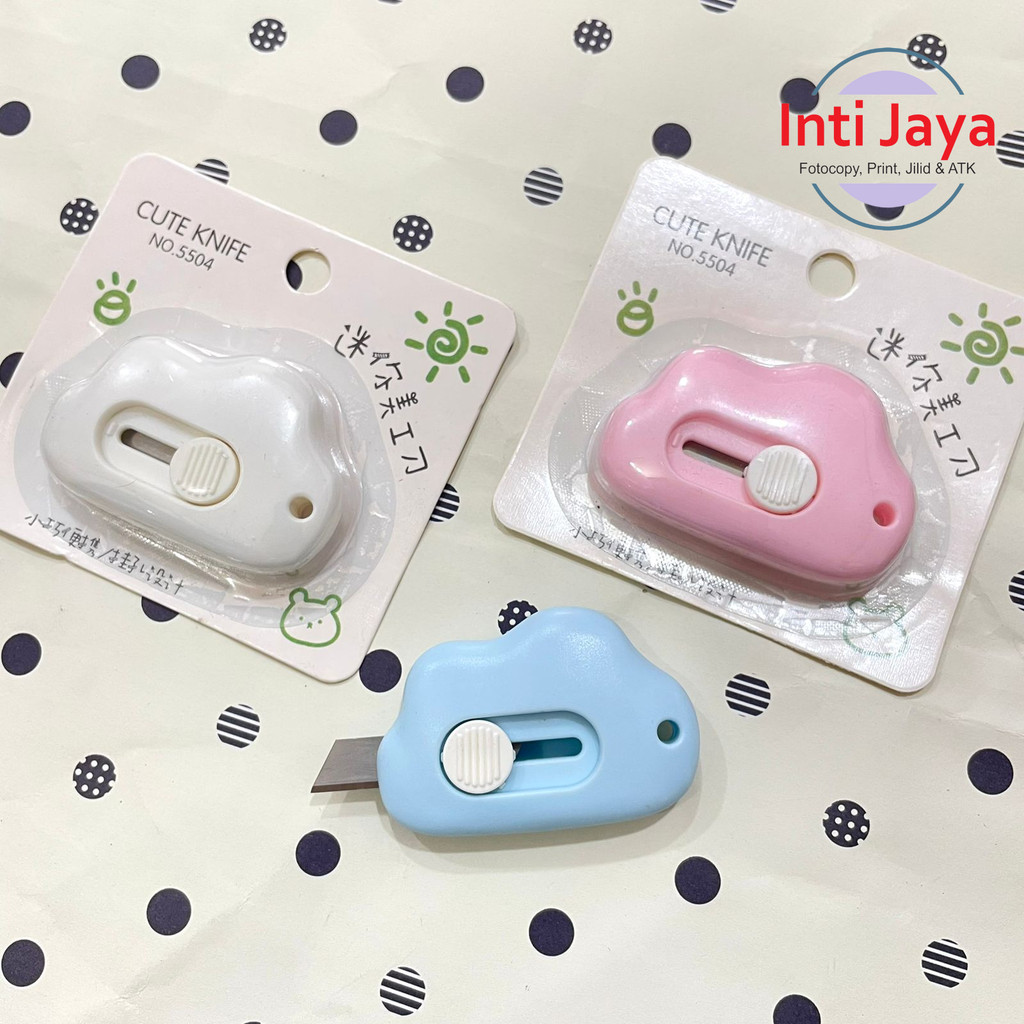 

Cutter Mini Lucu Bentuk Awan Oval Cutter Portable Warna Pastel