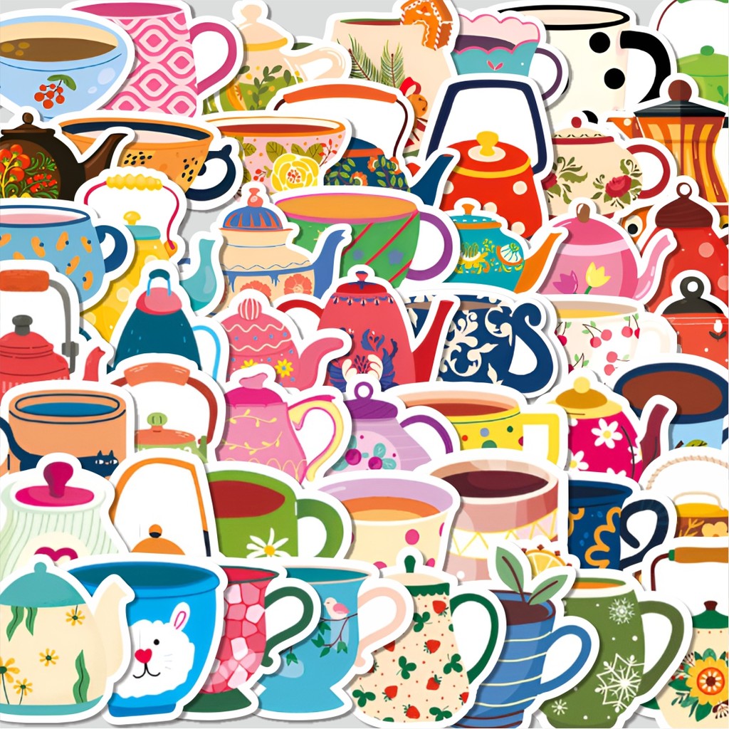 

Stiker Cutting Pack Stiker Teapot [Teko] Isi 100Pcs Series Aesthetic Lucu Keren Untuk Koper Bahan Vynil