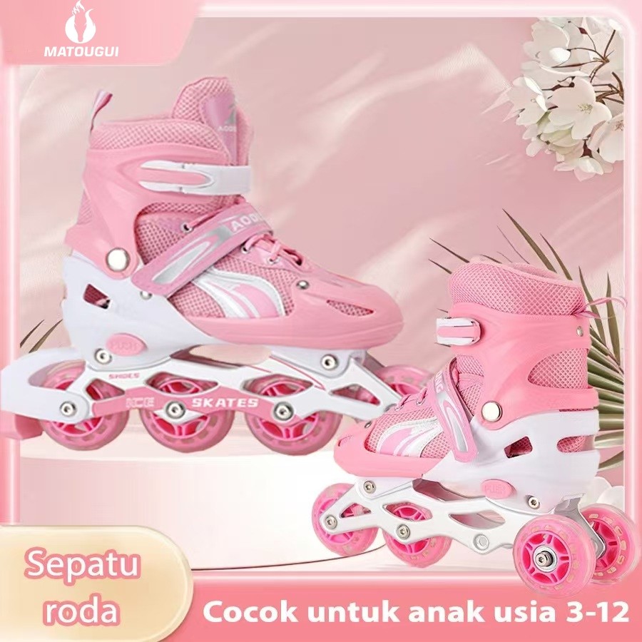 MATOUGUI sepatu anak perempuanSepatu roda anak perempuanSepatu rodaSepatu roda anak perempuan roda 4