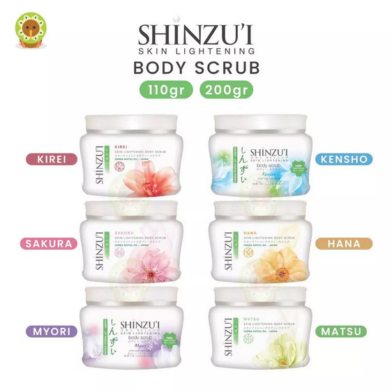 Shinzui Skin Lightening Body Scrub 200gr | Lulur Mandi | Lulur Badan Shinzui