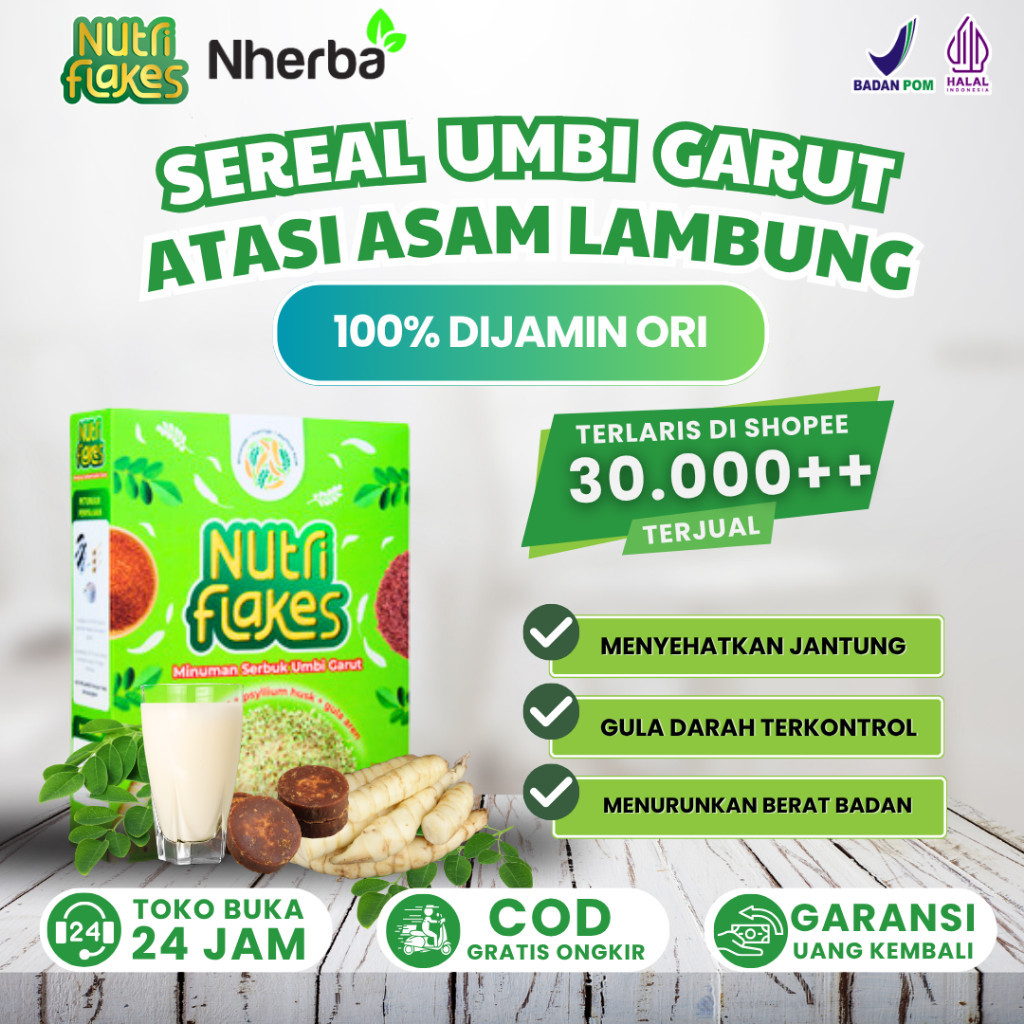 

Nutriflakes - Asam Lambung Tuntas Tanpa Obat Dengan Sereal Umbi Garut