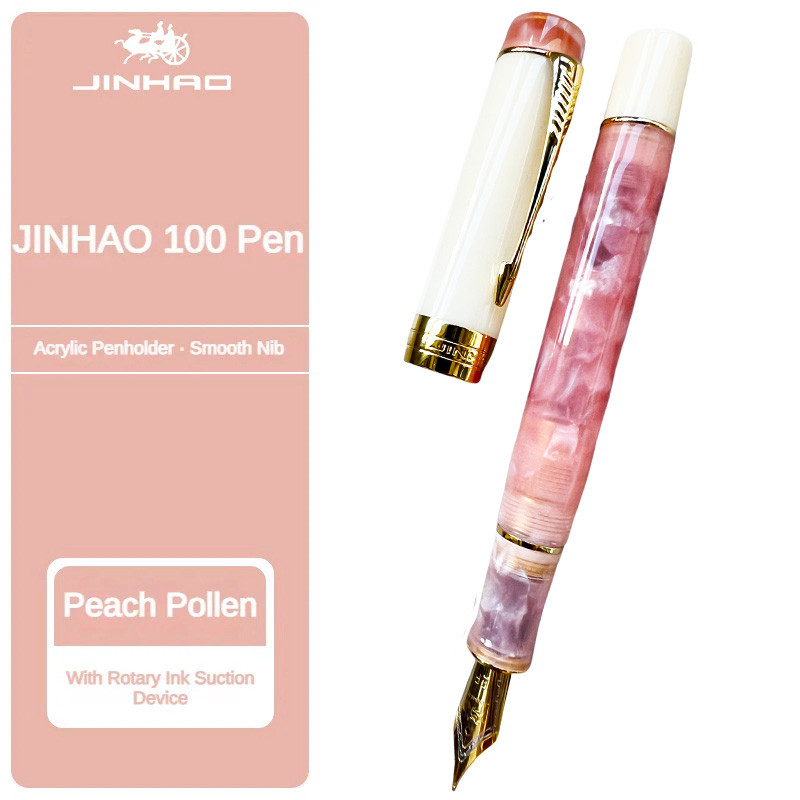

JINHAO 100 Acrylic Fountain Pen Beautiful Green Gift Pen EF/F/M with Converter Writing Office School Supplies Stationery