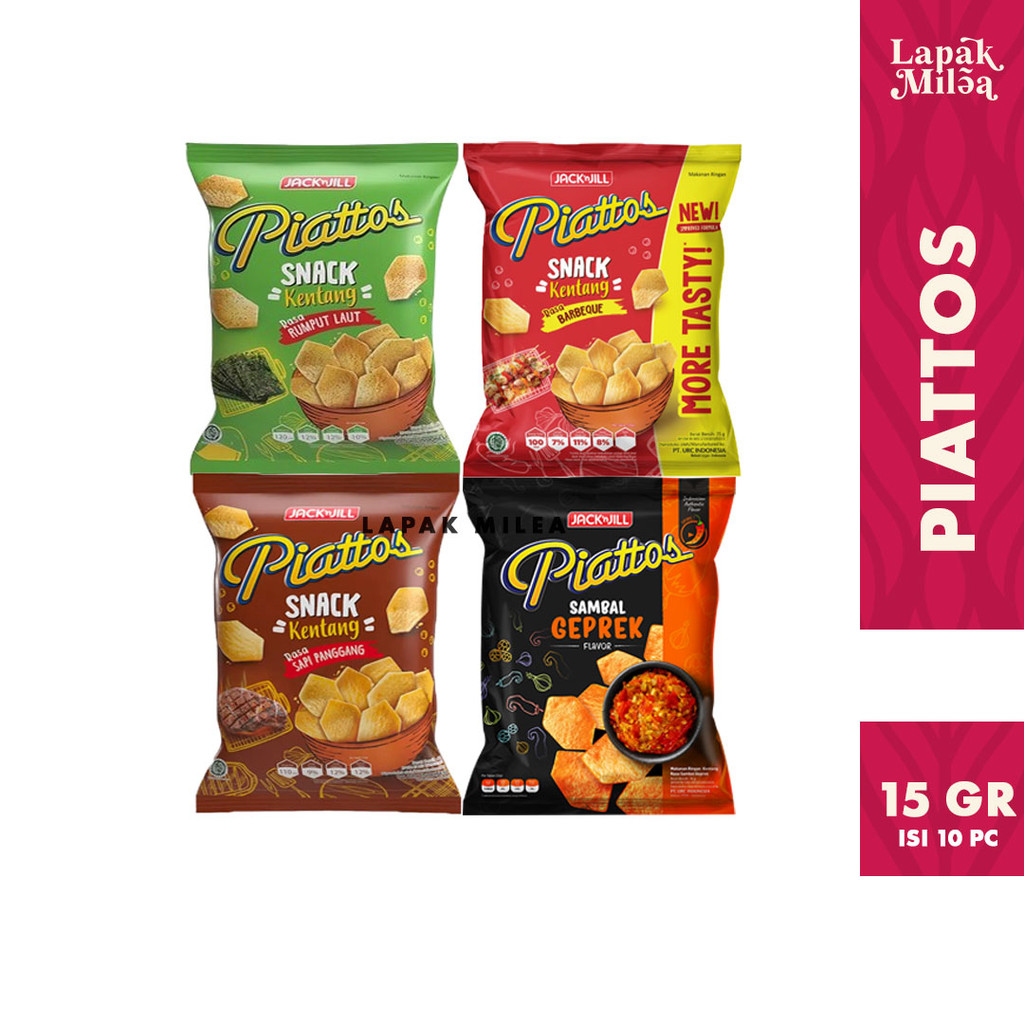 

Piattos Piatos Jack n Jill Snack Kentang Chips 15gr x 10 pc
