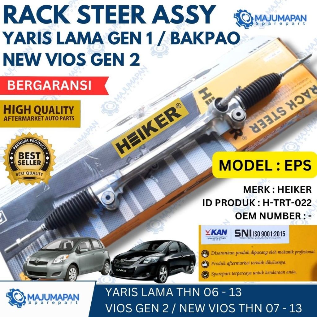 (BERGARANSI) RACK STEERING STERING RACK STEER STIR ASSY YARIS LAMA BAKPAO NEW VIOS GEN 2 EPS