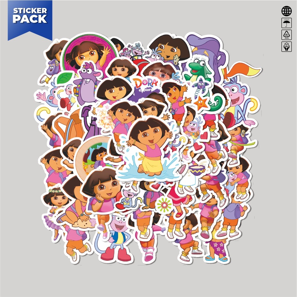 

[100PCS]Stiker Pack Stiker Nickelodeon Series Dorra The Explorer Aesthetic Vinyl Anti Air Dekorasi Sticker Laptop Buku Journal Koper Helm Casing HP Gitar Helm Skateboard