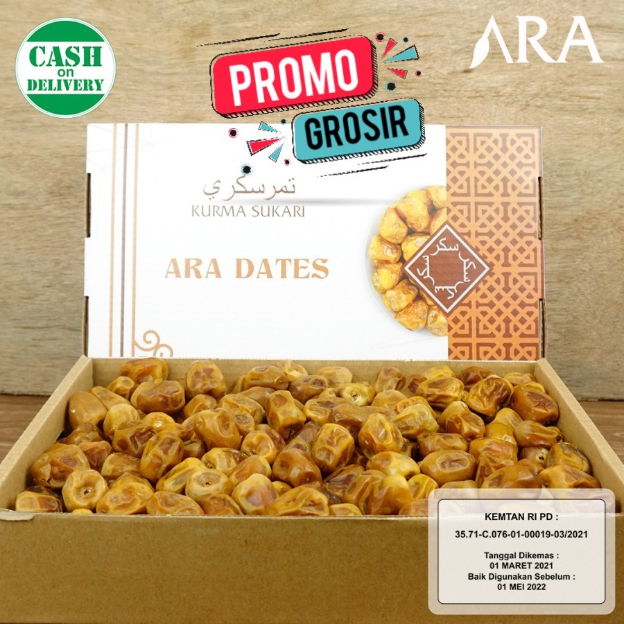 

Kurma Sukari Ara Dates 3 Kg Premium Kemtan best seller