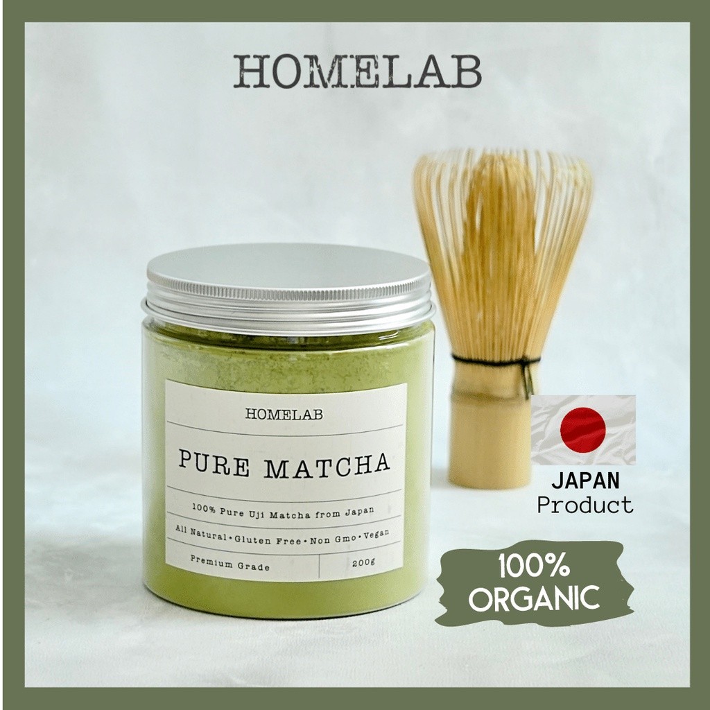 

Homelab 100% Pure Uji Matcha Japan - 100% Bubuk Matcha Premium Grade - 200G