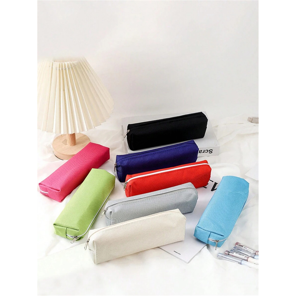 

Simple Pencil Case School Supplies Pencil Cases Estuche Escolar Solid Color School Stationery Kalemlik Trousse Pencil Pouch zwq
