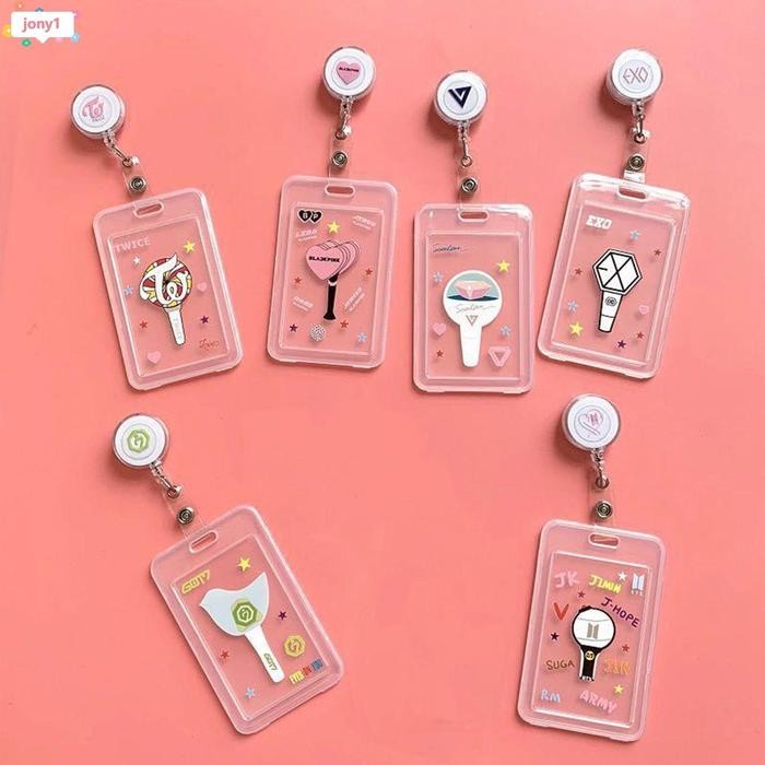 

Promo JONY Women Men Retractable Card Holder Multifunctional BTS BLACKPINK