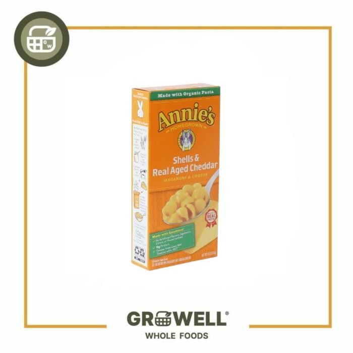 

ANNIE'S SHELLS & REAL AGED CHEDDAR 170GR