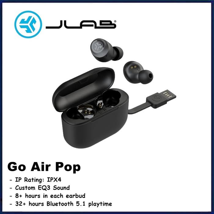 Promo JLab Go Air Pop True Wireles Earbuds TWS Headset Earphone GoAir - Hitam