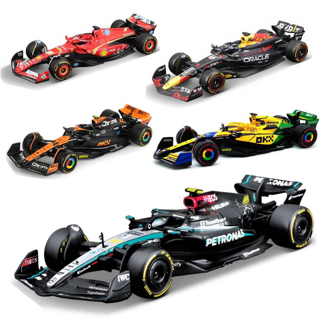 Bburago 1:43 F1 Model Car McLaren Mercedes Ferrari SF24 Redbull Racing AlpineA524 Metal Diecast Vers