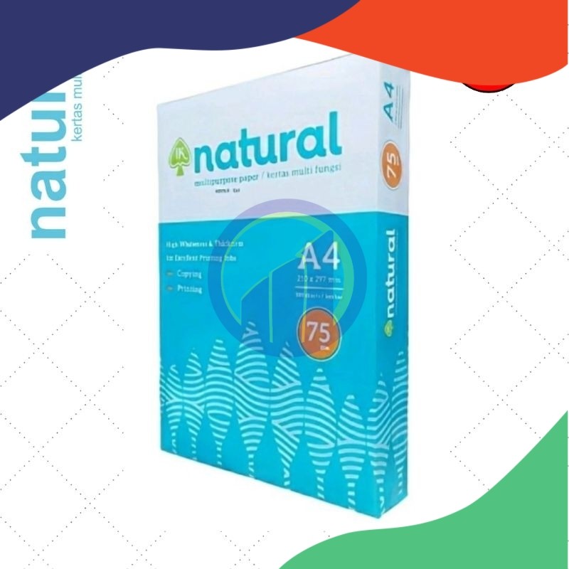 

(Rim=500Lbr) Natural Kertas HVS A4 75 Gsm