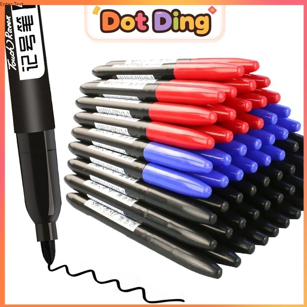 

[DOTDING] Spidol Permanent Hitam Tahan Air Tinta Minyak Tidak Luntur Spidol Marker Warna Drawing Kantor Tidak Bisa Dihapus