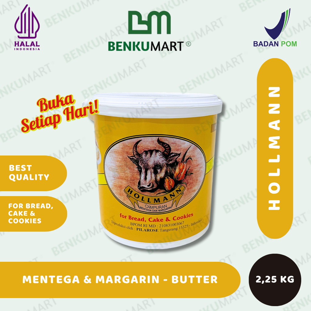 

Hollmann Butter (2,25 Kg) | Mentega Margarin Hollman | BUTTER Holman 2250 gram