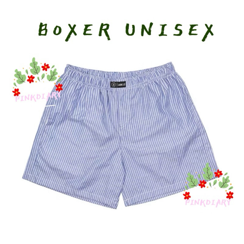 [PREMIUM] LOOKBACK Celana Boxer BASIC SALUR Pria Wanita Celana Pendek BAHAN SUPER ADEM