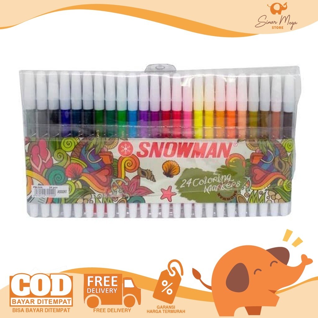 

Snowman Spidol 24 Warna/ Spidol Warna Snowman 24 Colours PW-24A