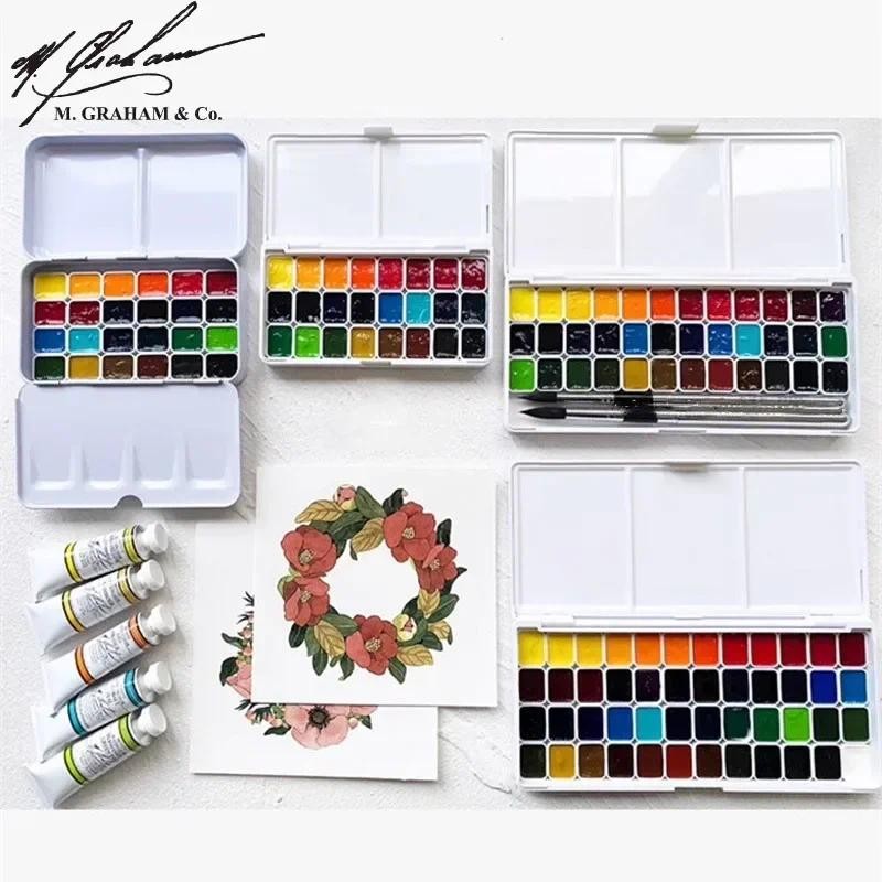 

MG Artist Mini Watercolor Paint 1ml Handmand Sample 24/36/48 Colors OriginalWater Color for Painting Art Suppliers