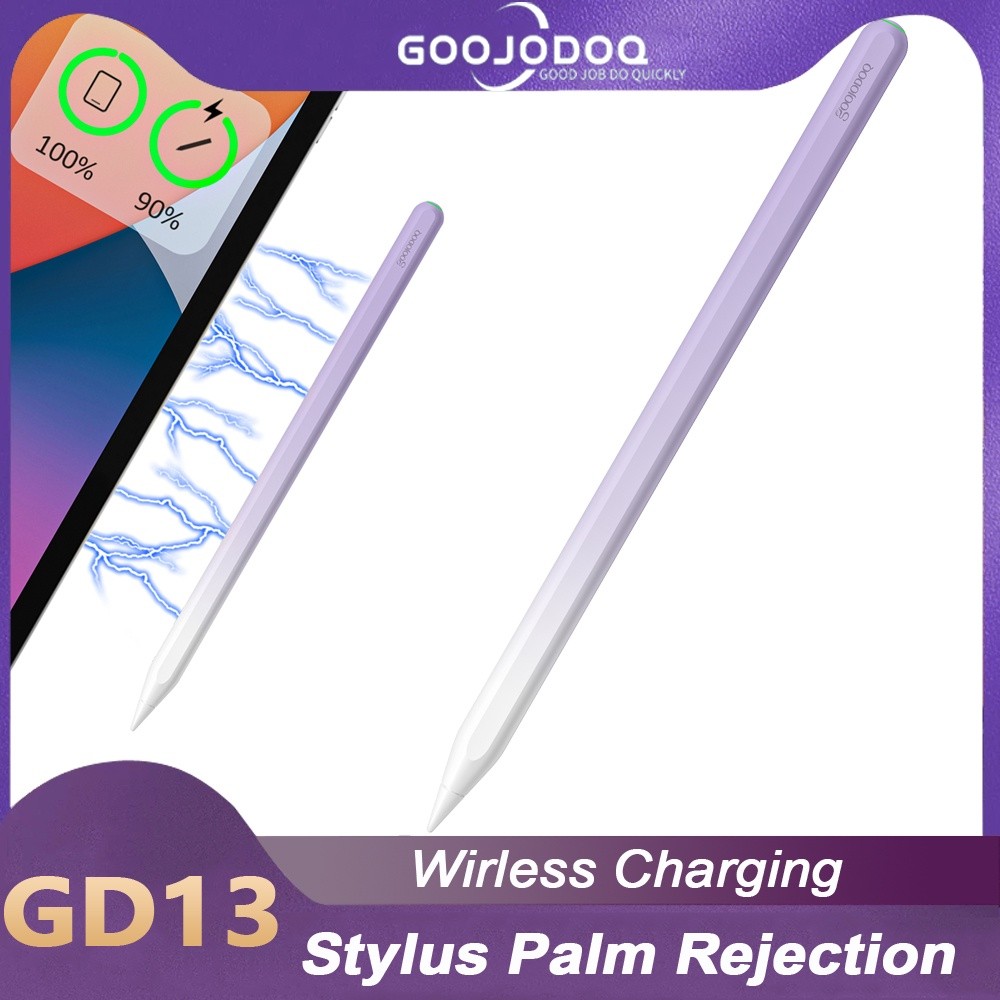 

GOOJODOQ 13th GD13 pencil Stylus Pencil for iPad with Palm Rejection with wireless charger, Active Pencil Pen for iPad mini 6 Air 4 Air 5 2019 2020 2021 Pro 11 Pro 12.9