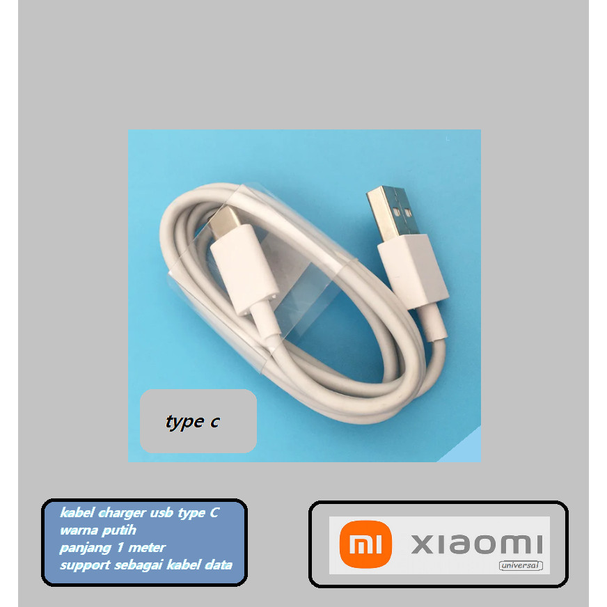 Usb type C kabel charger Xiaomi note 9 - Xiaomi note 9 pro - Xiaomi note 9s - Xiaomi note 9 pro max 