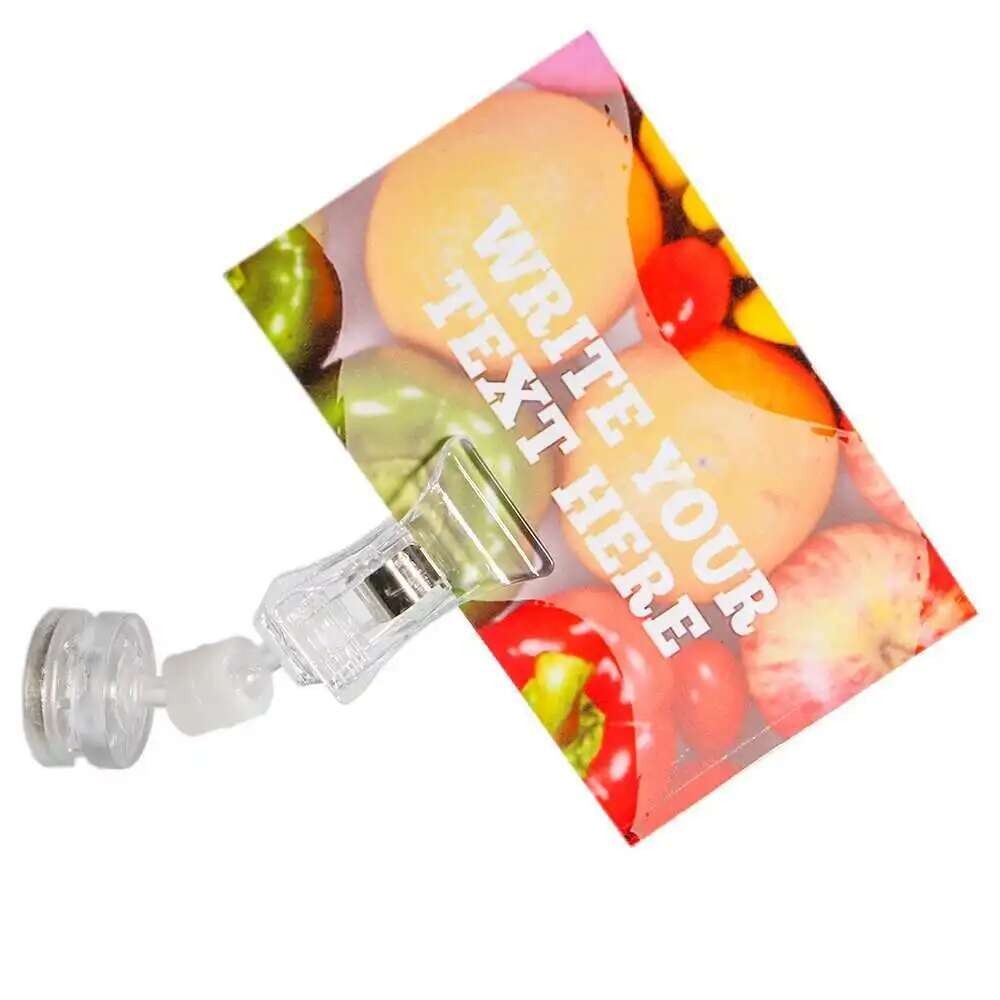 

Clip On Sign Holder With Magnetic Base Price Tag Display Metal Wall Mounted Rack Shelf Advertising Card Magnet Stand Pop Clips