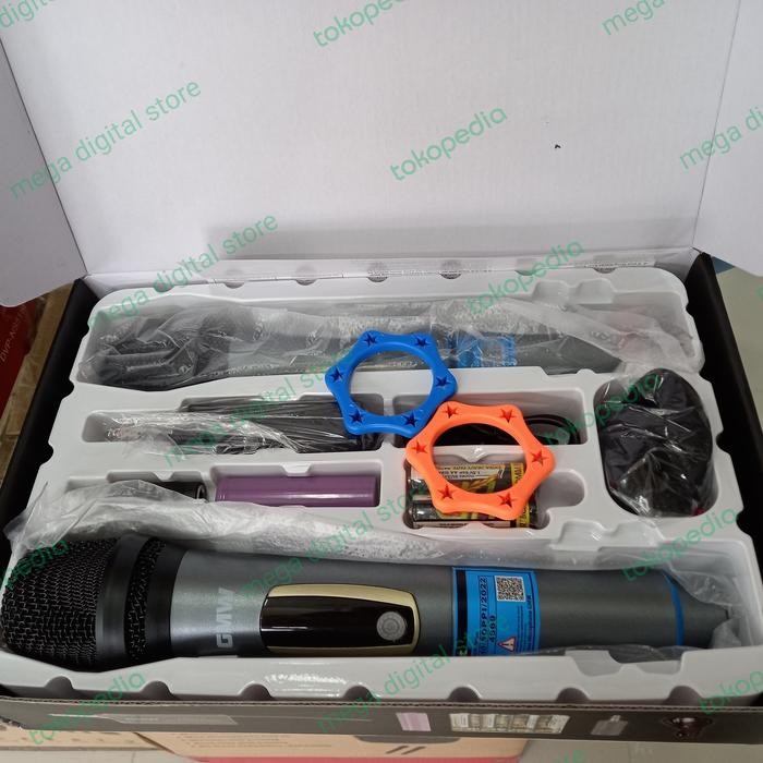 New Mic Wireless GMC/GMW 022/2MIC PEGANG Double Handle Professional