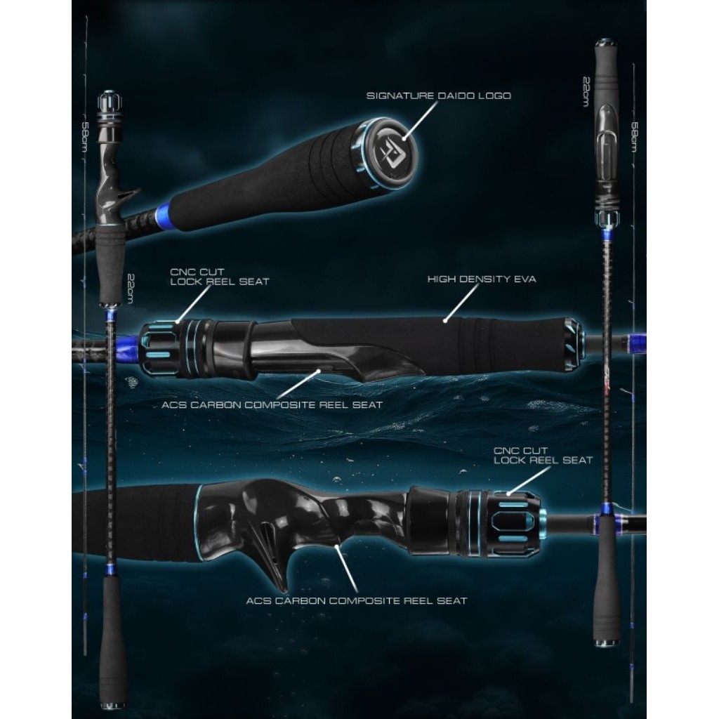 Daido SUPEROCEAN rod joran super light jigging solid carbon 30T ring FUJI Alconite