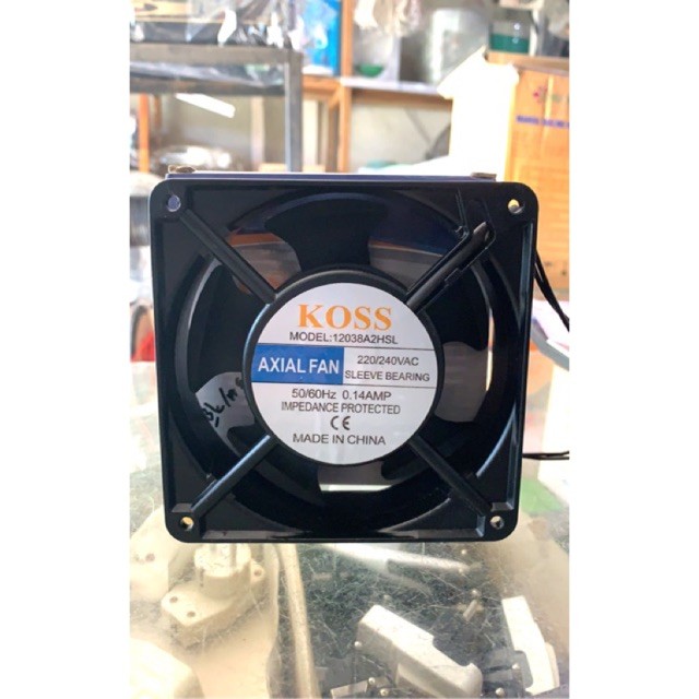 Koss Video Fan Kipas Angin Pendingin 12cm 12 cm AC 220 - 240 volt / Cooling Fan / Kipas PC / Kipas L