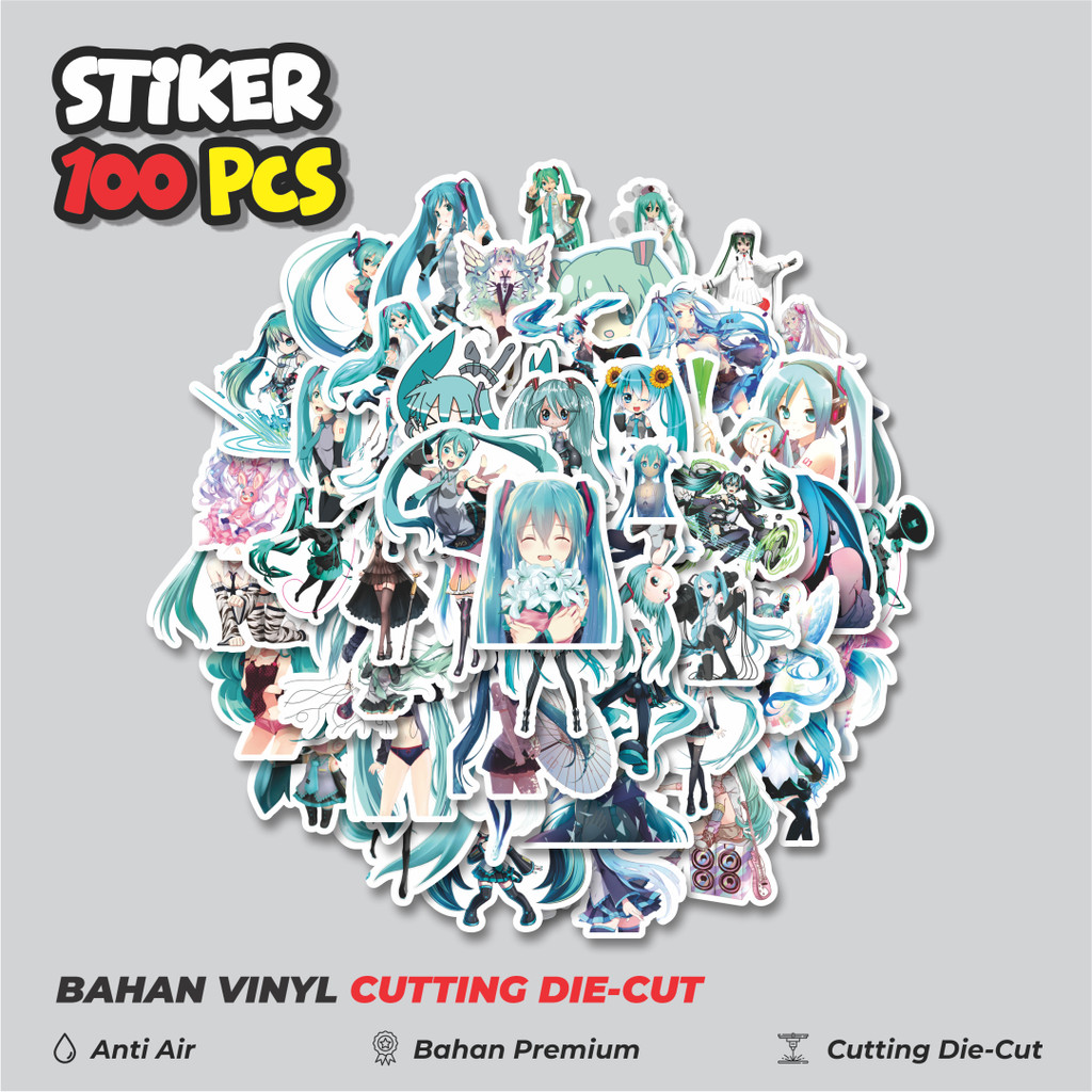 

Terbaru! 50 pcs Stiker Music Series Hatsune Miku Mix 2 Dekorasi Lucu Kreatif untuk Notebook, Skateboard, HP