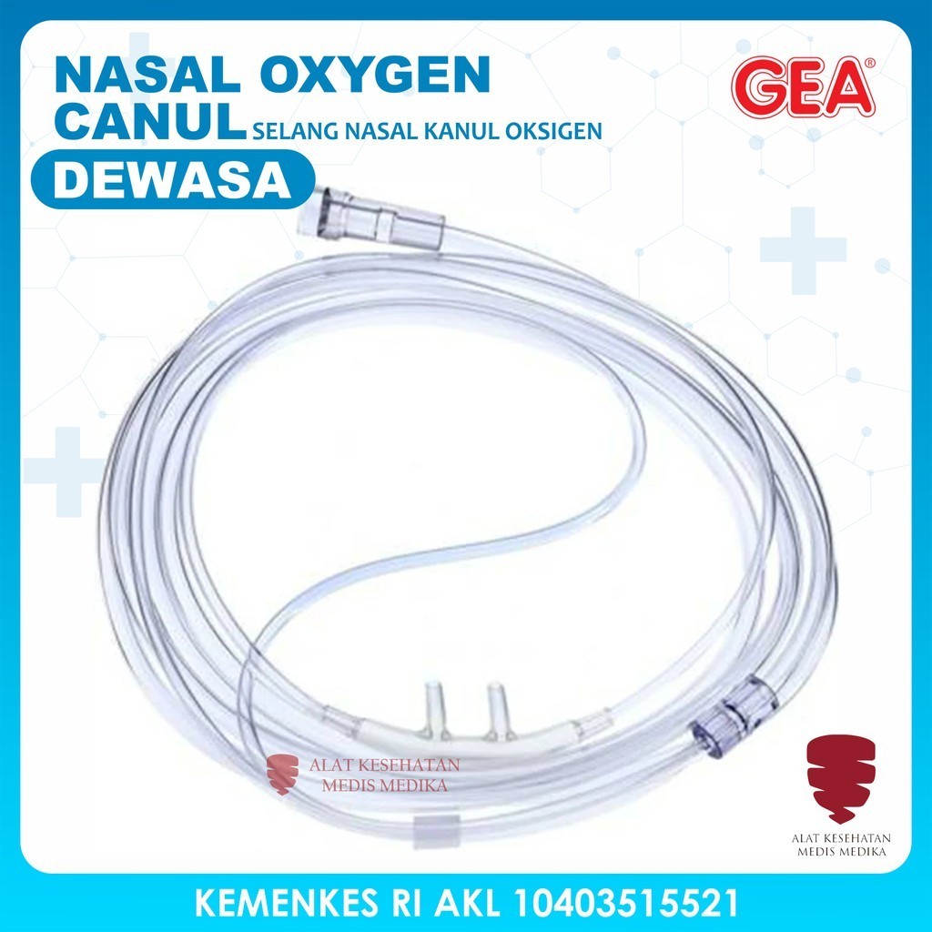 Nasal Oxygen Cannnula Adult GEA Selang Kanul Hidung Oksigen Dewasa