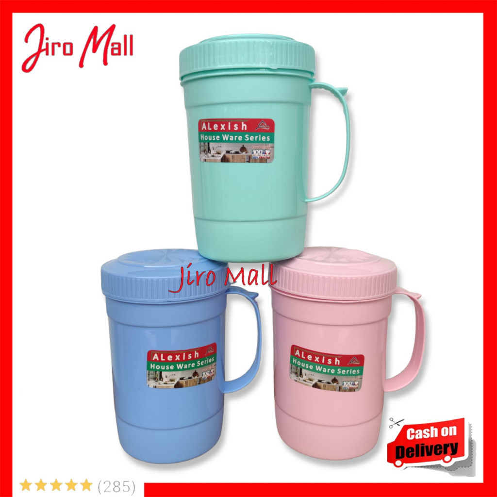 MUG TUTUP JUMBO / MUG PLASTIK ALEXIS / Gelas Tebal / Mug Benji