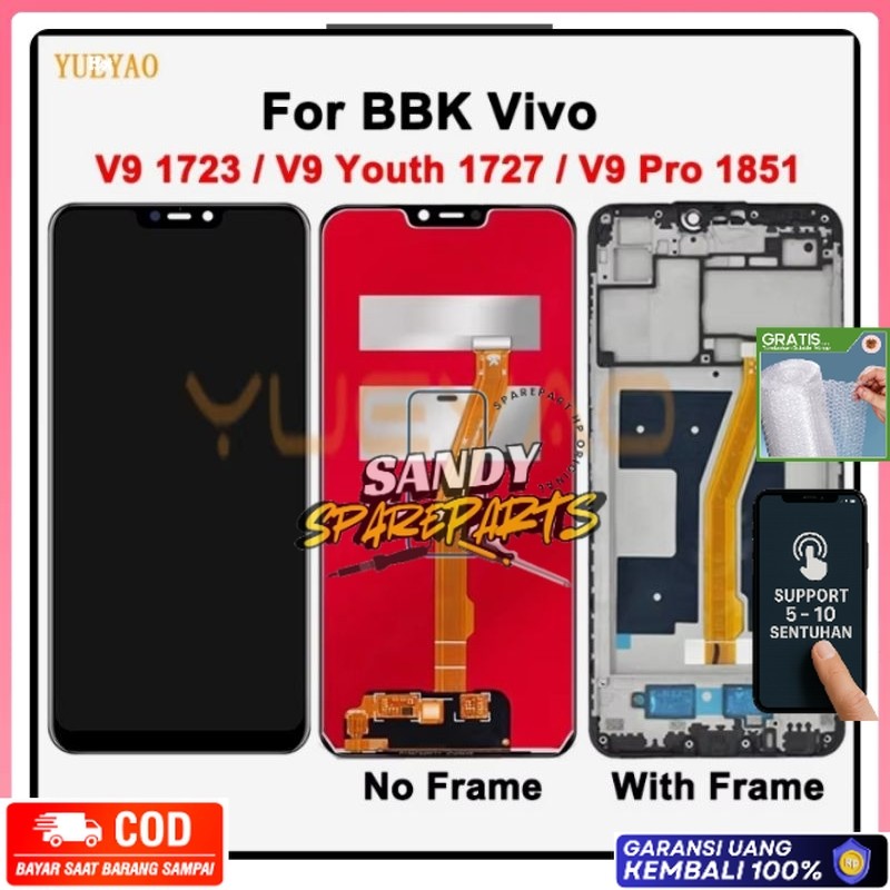 GARANSI READY Lcd Fullset Frame Vivo Y85 Y89 V9 Pro Z1 V9 Sudah Tes SEPERTI BAWAAN COPOTAN