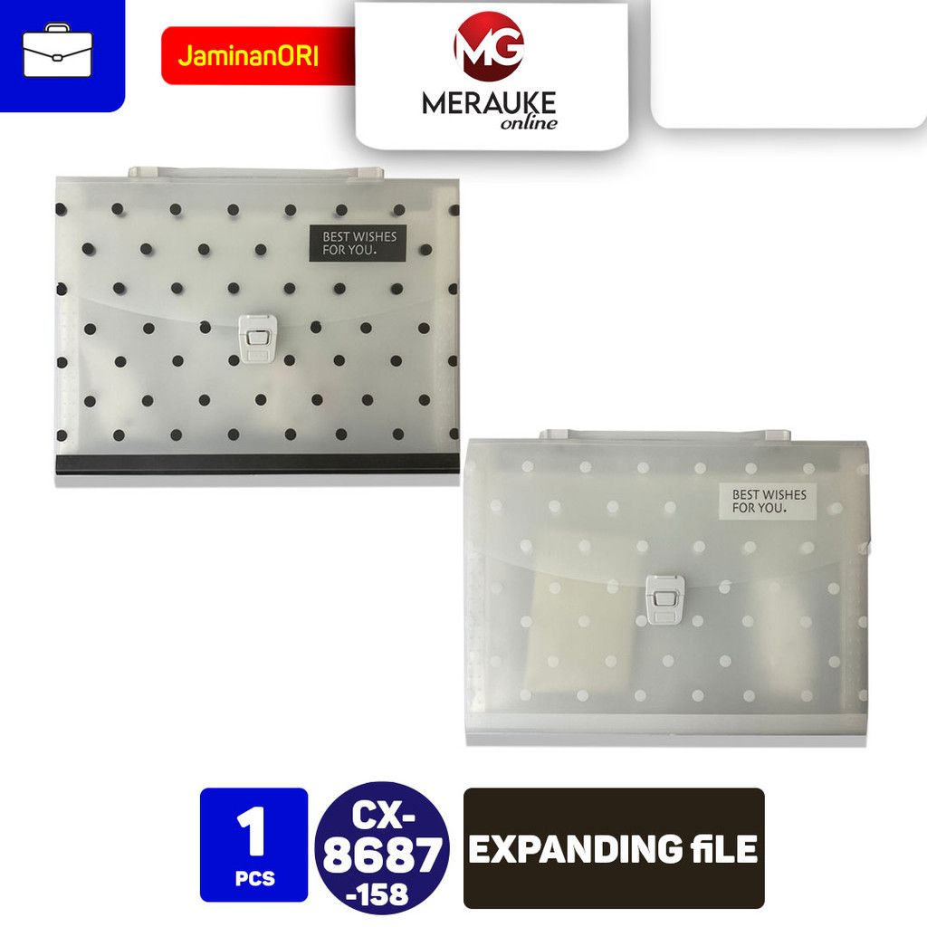 

LITTLE SHELL Expanding File Map Organizer Polkadot 8687 158 A4