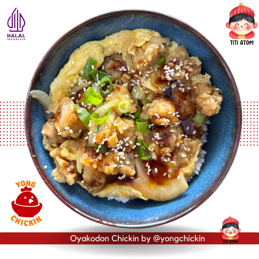 

Oyakodon Chickin Rice Bowl Ayam Crispy Saus Manis Jepang + Telur Dadar + Orak-Arik | Siap Saji Halal by Yong Chickin (PRE ORDER 1 HARI, DIKIRIM SETIAP SENIN–SABTU JAM 10 PAGI)