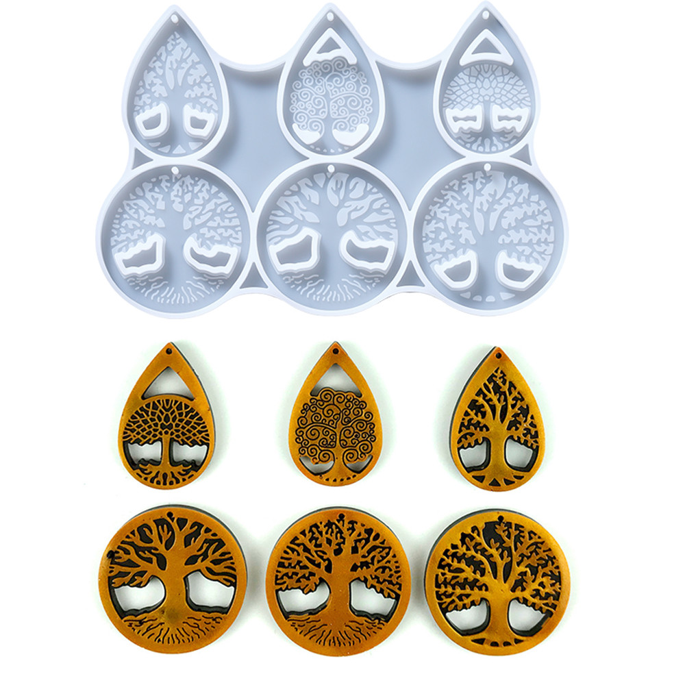 

Tree of Life Resin Necklace Mold Epoxy Resin Silicone Mold for DIY Keychain Pendant Display Handmade Decoration Jewelry Making
