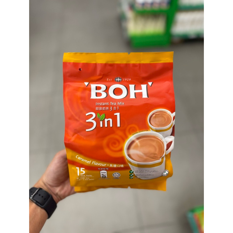 

boh 3in1 & 2in1 caramel / vanilla / tea&creamer / tea mix less sugar / ice tea orchard splash / original