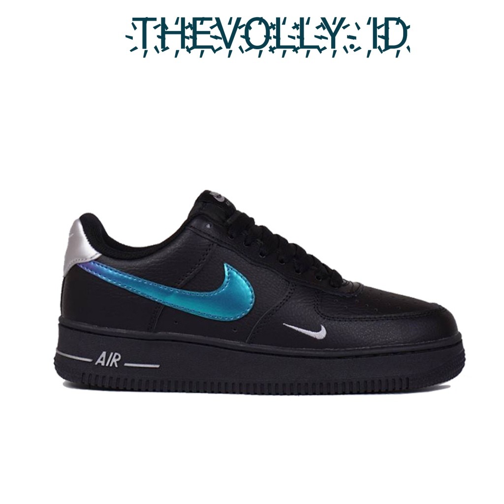 Sepatu Nike Air Force 1 Black Wolf Grey BNIB Original / Sneakers Pria