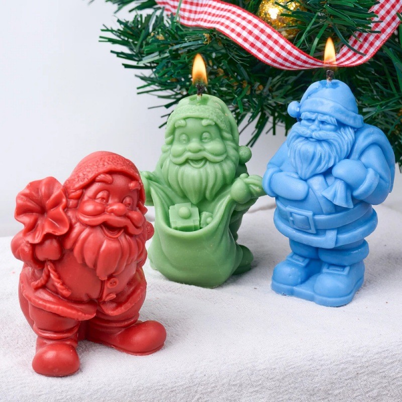 

Santa Claus Shaped Silicone Candle Molds Aromatherapy Gypsum Baking Mould Festival Series Decorative Gift Mold