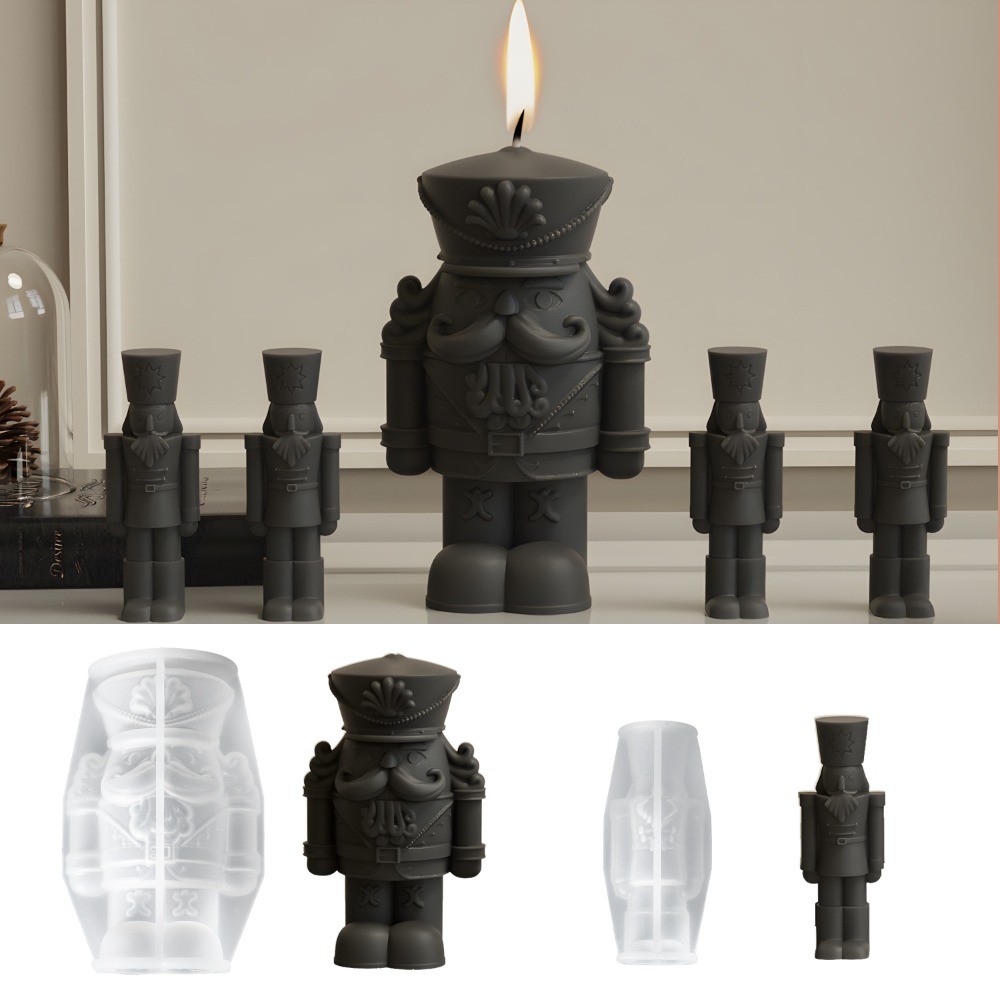 

Multi Size Soldier Shape Candle Silicone Molds Relief King Gypsum Doll Mould Human General DIY Resin Gifts Birthday Party Decor