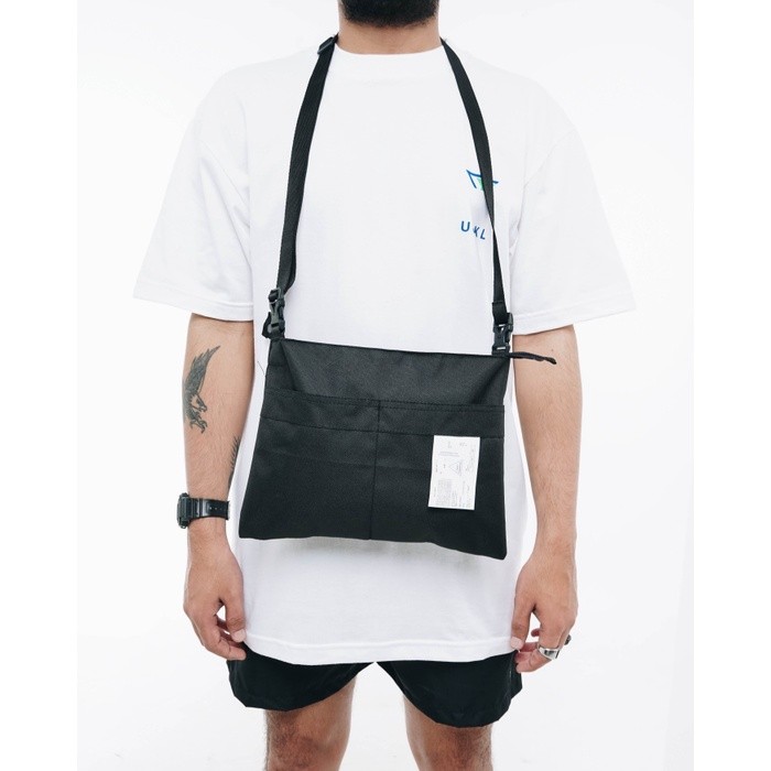 UNKL347 Tas Slingbag Hitam Tas Kecil Motif JAGG