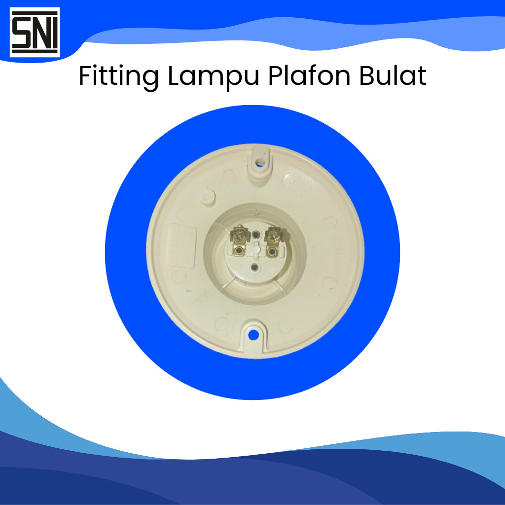 Fitting Lampu Plafon SNI LUX BROCO 12101 Fitting Tempat Lampu Plafon Bulat Besar