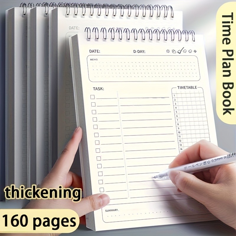 

Plan Agenda Spiral A5 Notebook Schedule Daily Plan to Do List Notebook 160 Page Thick Office School Supplies Stationery