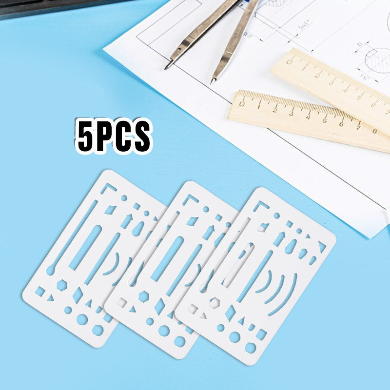 

5pcs Erasing Shield Template / Mal Penghapus Transparan