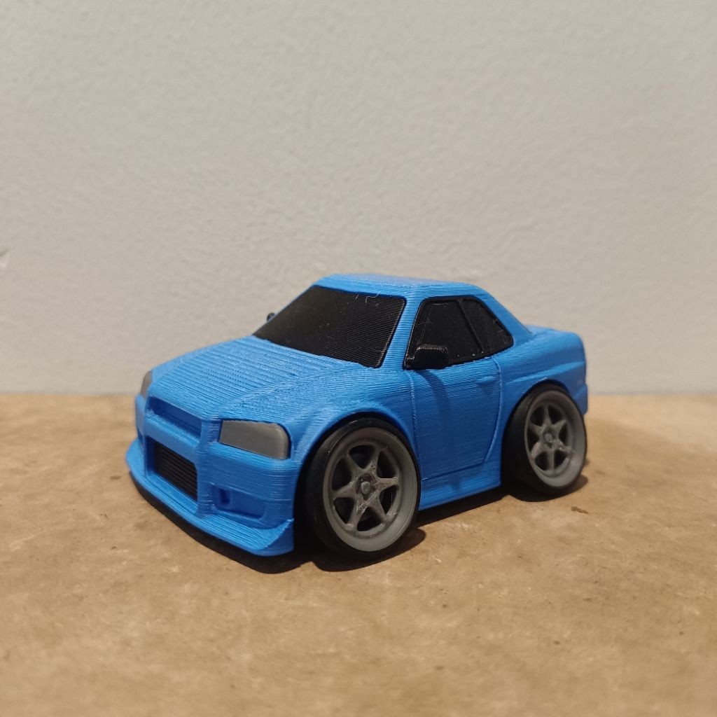 MINIATUR NISSAN SKYLINE GTR R34 diorama FAST FURIOUS CUTE TOONED